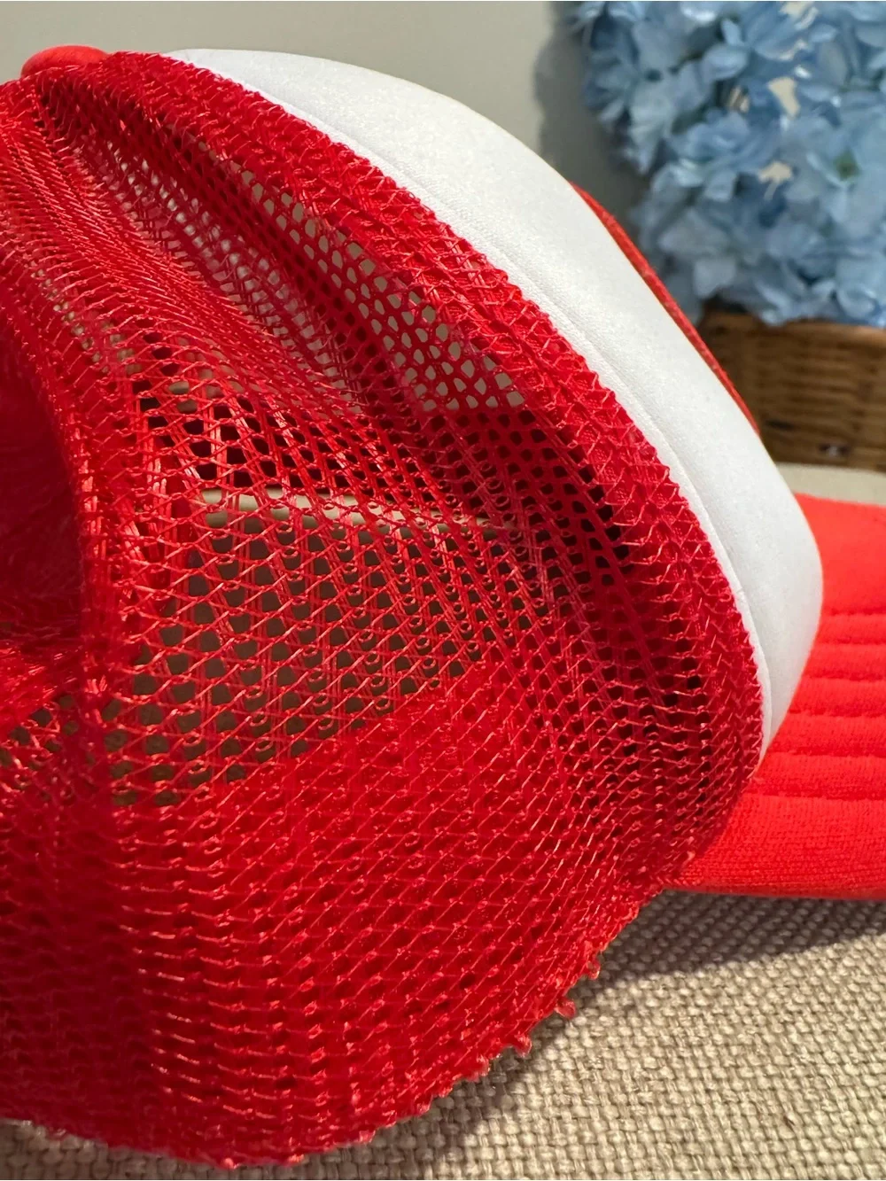 Red & White Strawberry Shortcake Patch Trucker Cap Hat